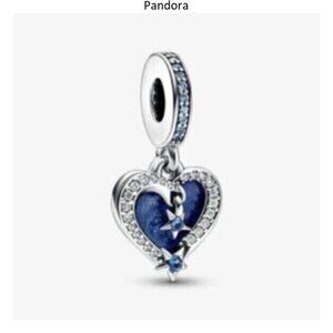 Pandora Blue Heart Charm Bracelet